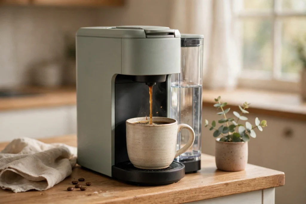 Top 7 Compact Coffee Maker Picks for Perfect Mornings Best compact coffee maker picks: compact single-serve coffee maker brewing into a mug on a small counter