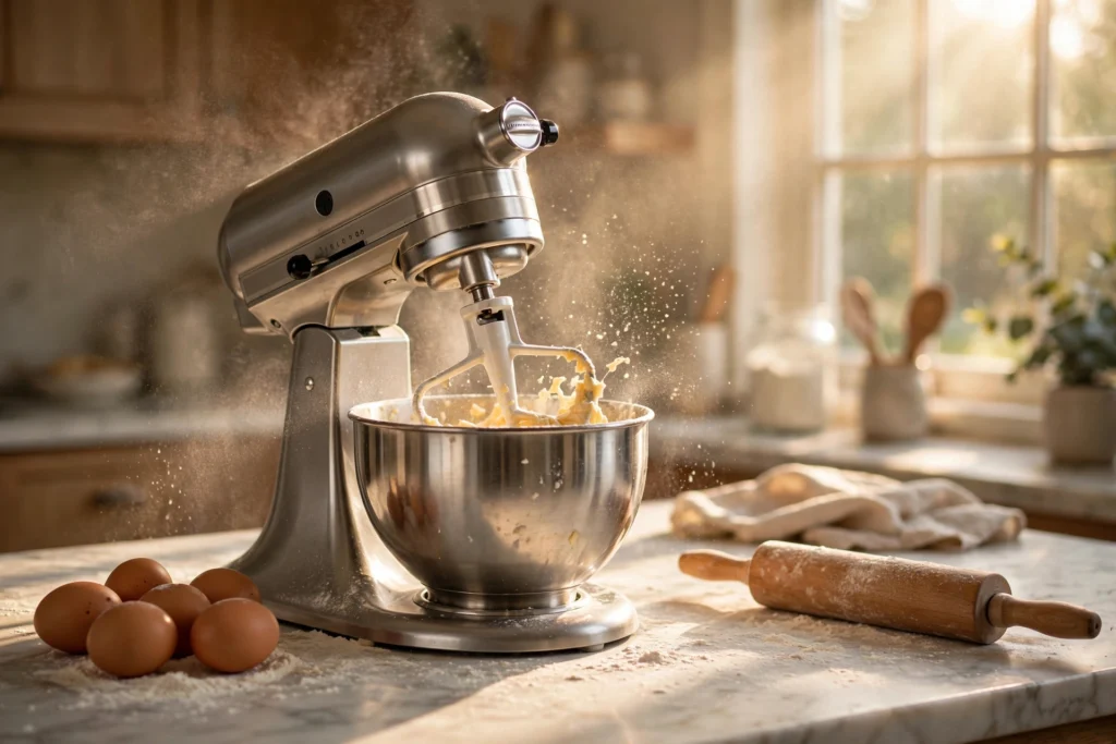 Top 7 Stand Mixer Picks for Flawless Baking Results Best stand mixer picks for home bakers in a bright kitchen